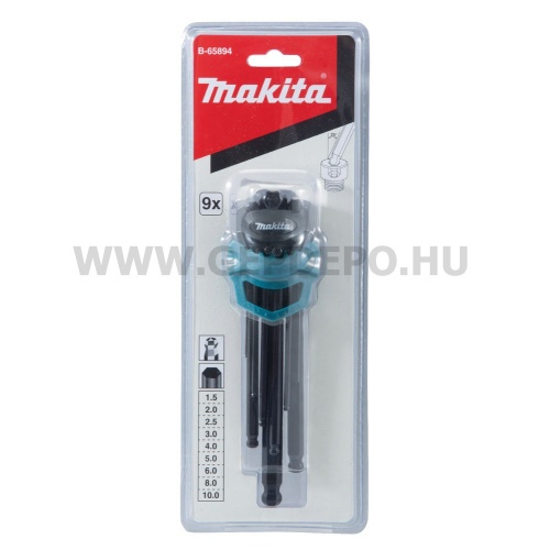 Makita imbuszkulcs készlet 1,5 - 10mm, 9 részes