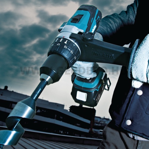 Makita DHP458RFJ akkus ütvefúró-csavarbehajtó  18V LXT BL XPT MakPac kofferben