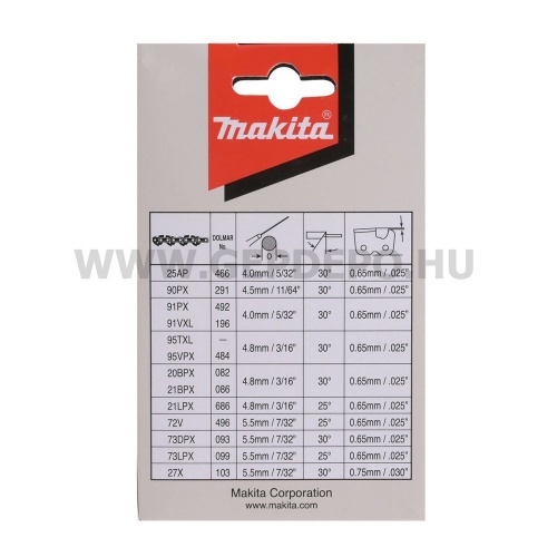 Makita fűrészlánc 91PX 45cm 3/8" 1,3mm