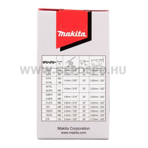 Makita fűrészlánc 91PX 25cm 3/8" 1,3mm