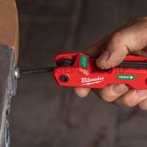 Milwaukee torx összecsukható metrikus kulcskészlet - 8 részes