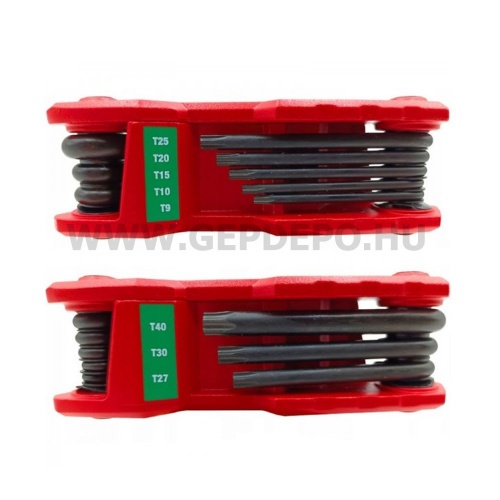 Milwaukee torx összecsukható metrikus kulcskészlet - 8 részes