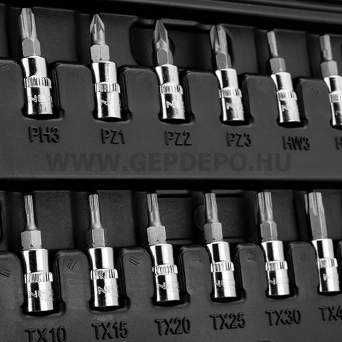 Neo dugókulcs készlet 1/4" CRV 46 részes