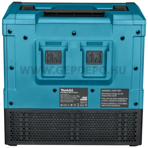 Makita MW001GZ akkus mikrohullámú sütő 350/500 W, 8 L 40V max XGT