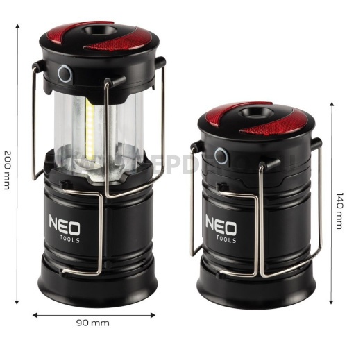 Neo Outdoor COB LED 3XAA elemes összecsukható Kempinglámpa 200 Lumen