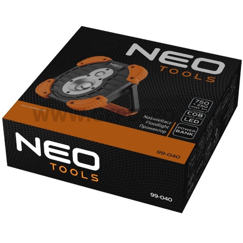 Neo Outdoor Akkus reflektor, talpas COB LED 750 +250 Lumen