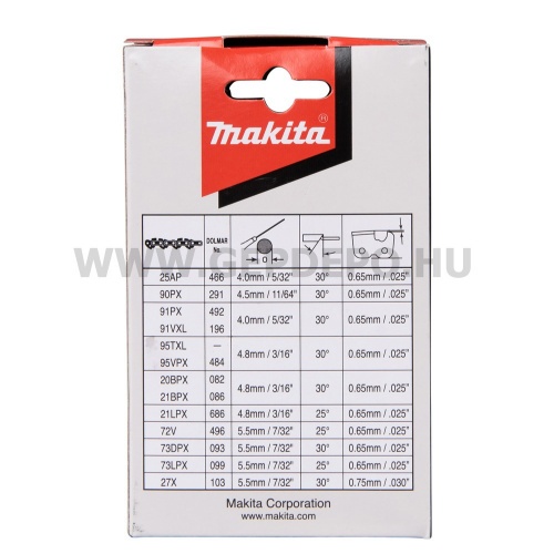 Makita fűrészlánc 90PX 25cm 3/8" 1,1mm
