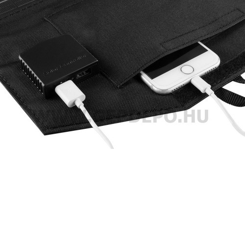 Neo Outdoor Hordozható 15 W napelemes töltő telefon, laptop töltésére, 2db USB porttal