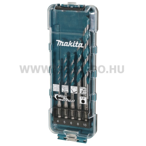 Makita 1/4" befogású TCT multi anyag fúró készlet 5db-os 4-10 mm