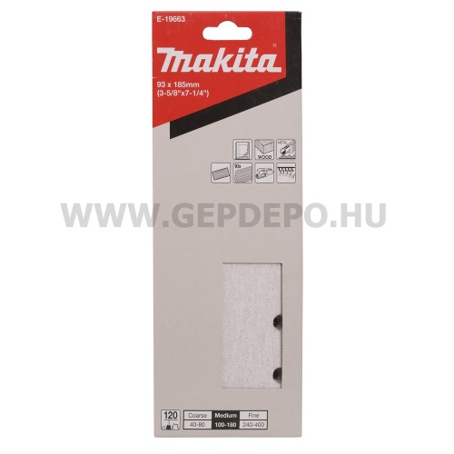 Makita csiszolópapír 93x185mm K120 10db