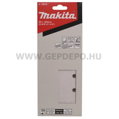 Makita csiszolópapír 93x185mm K150 10db
