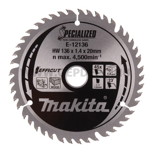 Makita EFFICUT körfűrészlap fa vágáshoz 136mm f:20 Z24