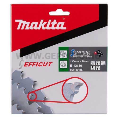 Makita EFFICUT körfűrészlap fa vágáshoz 136mm f:20 Z24