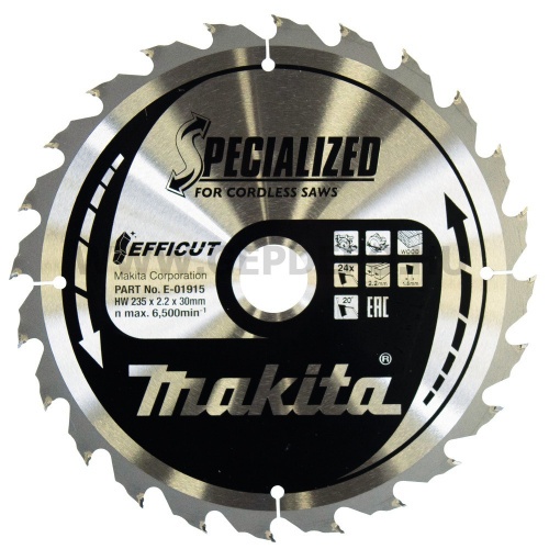 Makita EFFICUT körfűrészlap fa vágáshoz 235mm f:30 Z24
