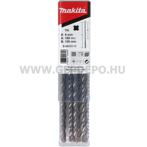 Makita SDS-Plus V-plus fúrószár 6x160mm - 10 db