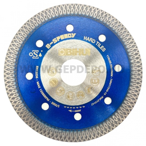 Bihui Gyémánttárcsa kerámiához 10/115/1,4 mm, erősített