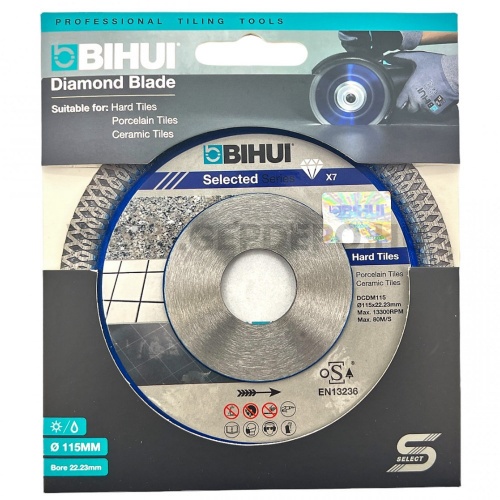Bihui Gyémánttárcsa kerámiához 10/115/1,4 mm, erősített