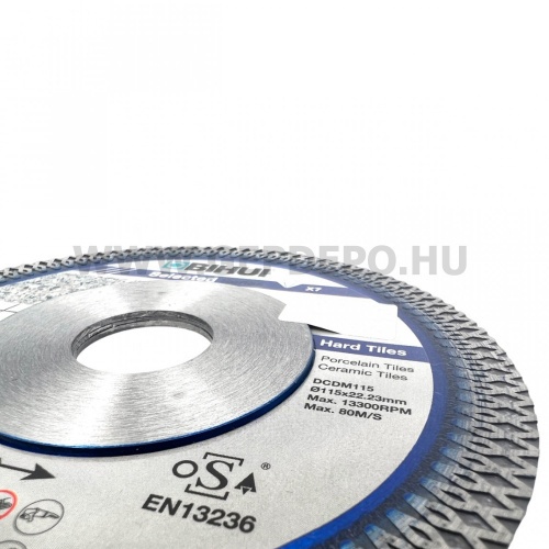Bihui Gyémánttárcsa kerámiához 10/115/1,4 mm, erősített