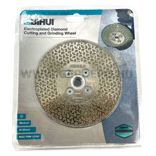 Bihui gyémánttárcsa csiszoláshoz, gérvágáshoz 125 mm, M14