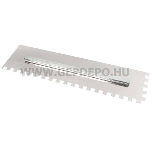 Bihui svájci glettvas lap - 480 x 130 mm, 10 mm-es fogakkal