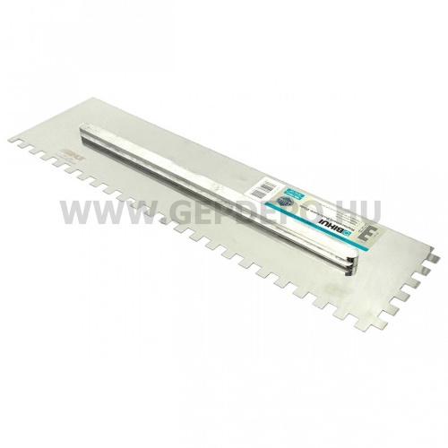 Bihui svájci glettvas lap - 480 x 130 mm, 10 mm-es fogakkal