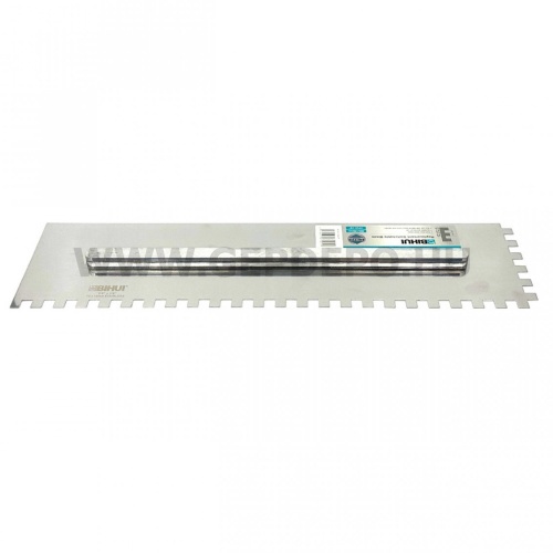 Bihui svájci glettvas lap - 480 x 130 mm, 10 mm-es fogakkal