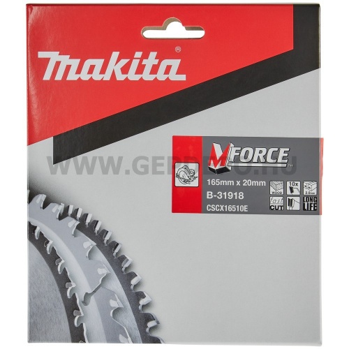 Makita Mforce körfűrészlap 165mm f:20 Z10