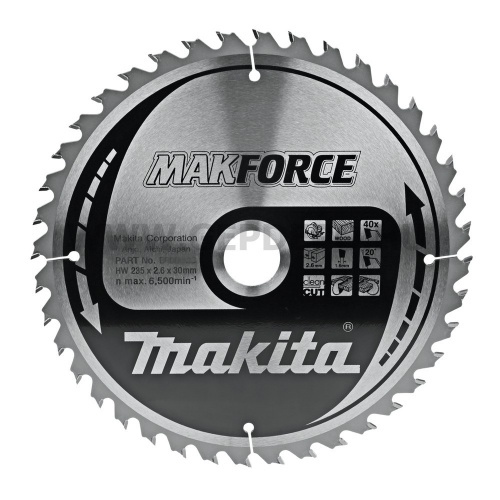 Makita Makforce körfűrészlap 235mm f:30 Z40