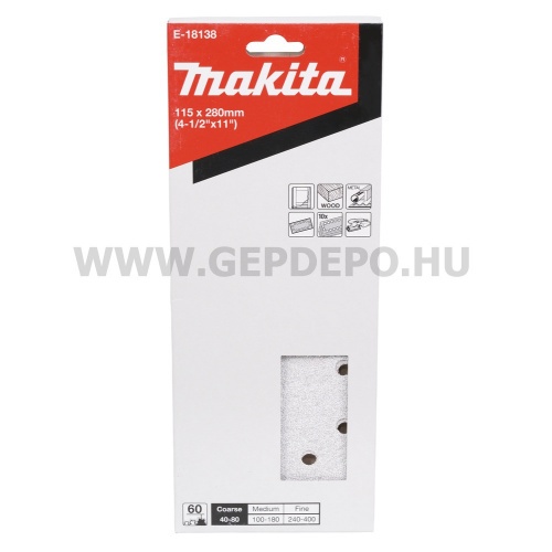 Makita csiszolópapír 115x280mm A60 10 db