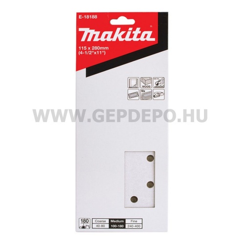 Makita csiszolópapír 115x280 mm A180 10 db