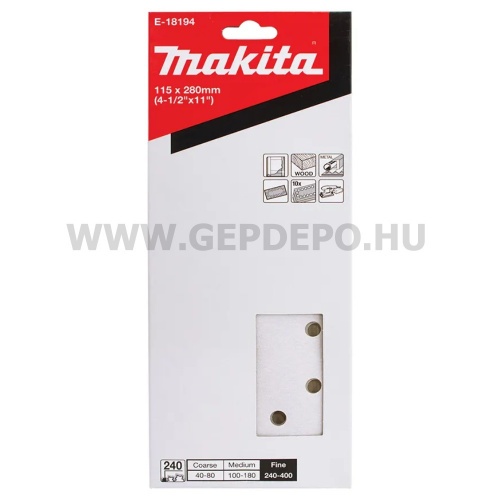 Makita csiszolópapír 115x280 mm A240 10 db