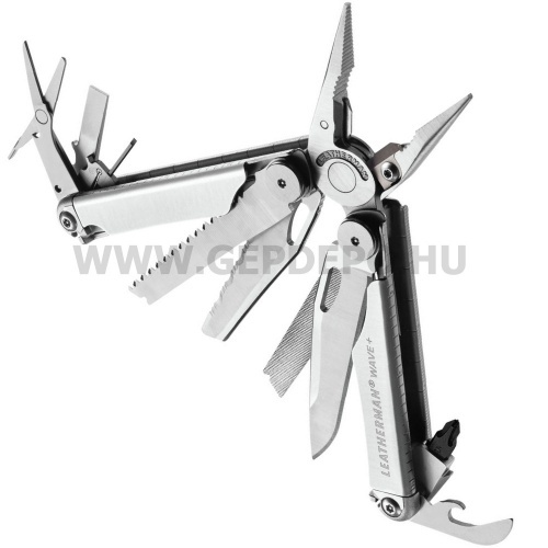 Leatherman Wave Plus multiszerszám, natúr, fekete gyöngyvászon tok
