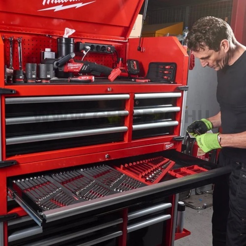 Milwaukee 46˝ / 117 cm 10 fiókos acél szerszámkocsi
