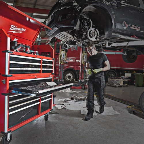 Milwaukee 46˝ / 117 cm 6 fiókos acél tároló felső láda