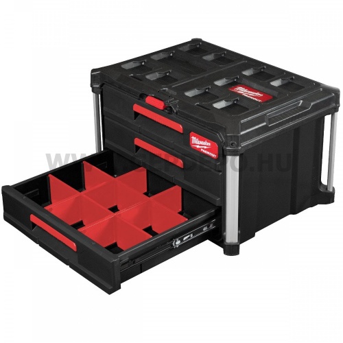 Milwaukee elválasztók 3 fiókos PACKOUT™ tároló ládához