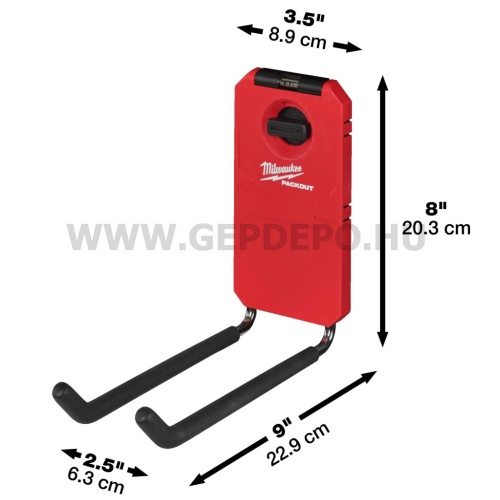Milwaukee PACKOUT™ Akasztó egyenes 230 mm