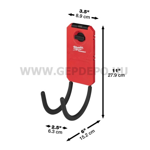 Milwaukee PACKOUT™ Akasztó ívelt  150 mm