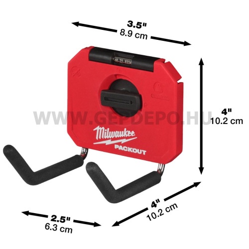 Milwaukee PACKOUT™ Akasztó egyenes 100 mm