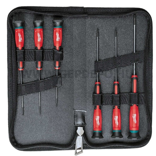 Milwaukee precíziós torx csavarhúzó készlet - 6 részes (T), tokban
