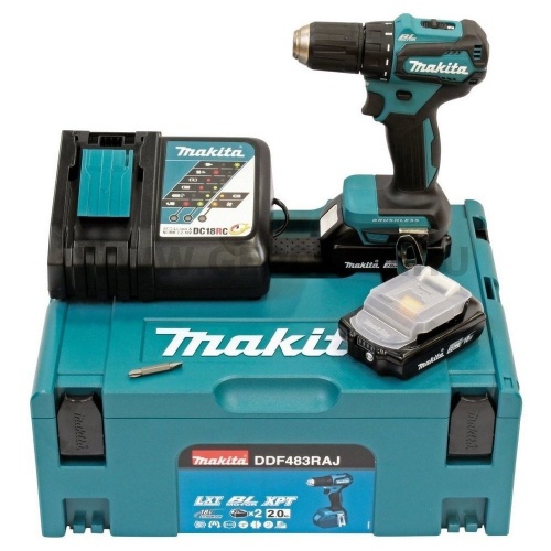 Makita DDF483RAJ akkus fúró-csavarbehajtó MAKPAC kofferben 18V LXT BL XPT