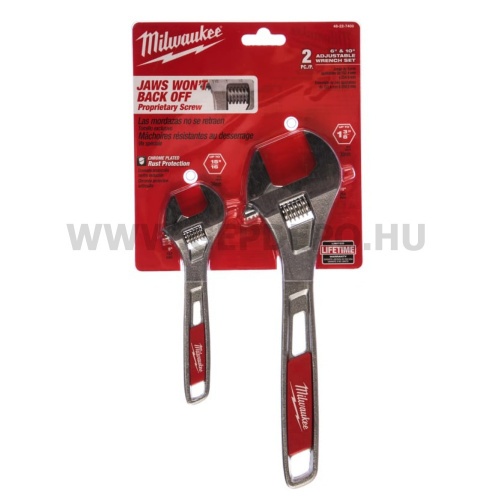 Milwaukee állítható pofájú villáskulcs készlet 2 részes (150 mm / 200 mm)