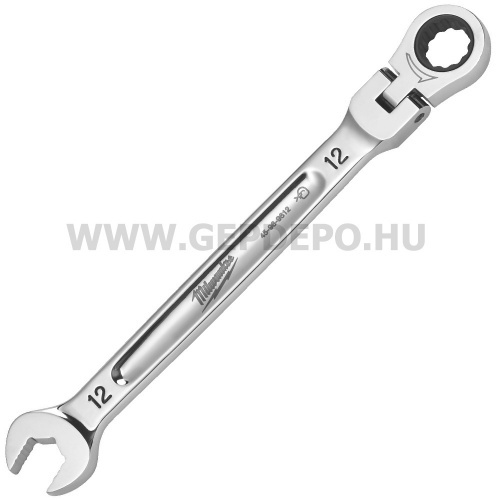 Milwaukee MAX BITE™ csuklós fejű racsnis csillag-villáskulcs 12 mm