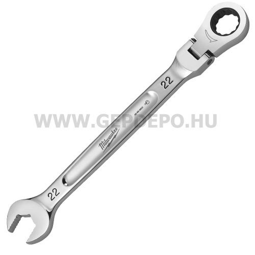 Milwaukee MAX BITE™ csuklós fejű racsnis csillag-villáskulcs 22 mm