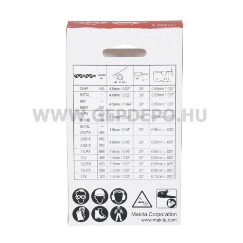 Makita fűrészlánc 80TXL 15 cm 0,325" 1,1 mm