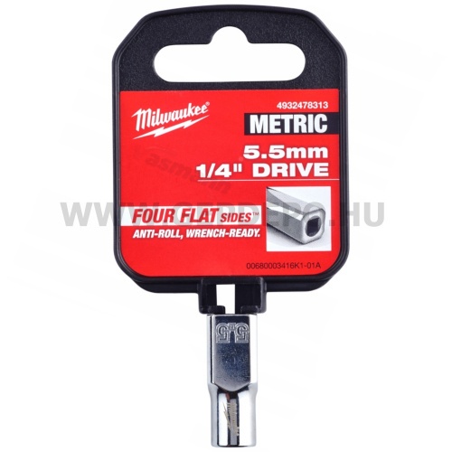 Milwaukee 1/4" Dugókulcsbetét rövid, 5,5 mm