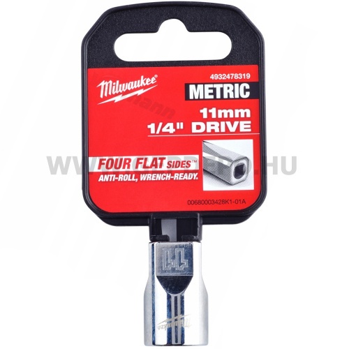 Milwaukee 1/4" Dugókulcsbetét rövid, 11 mm