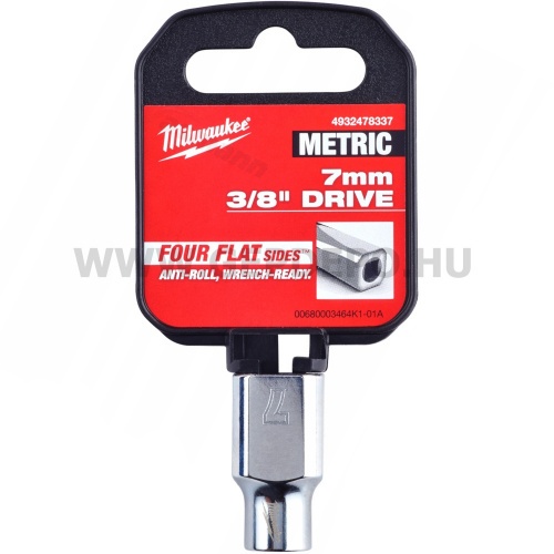 Milwaukee 3/8" Dugókulcsbetét rövid, 7 mm
