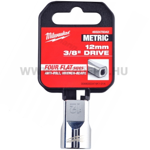 Milwaukee 3/8" Dugókulcsbetét rövid, 12 mm