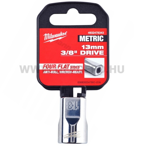 Milwaukee 3/8" Dugókulcsbetét rövid, 13 mm
