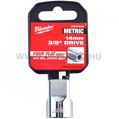Milwaukee 3/8" Dugókulcsbetét rövid, 14 mm